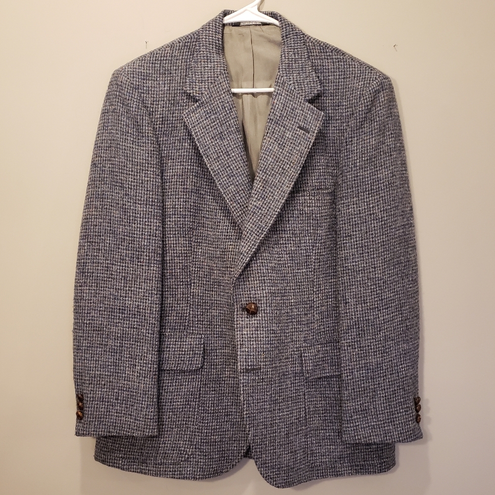Harris Tweed By Nino Cerruti The Rue Royale Blue Tweed Sports Coat